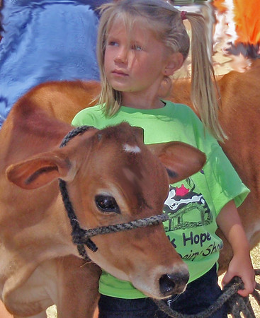 girl and calf Gwen Boyles